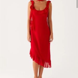 Peppermayo Fariday Midi Dress - Red